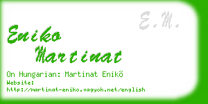 eniko martinat business card